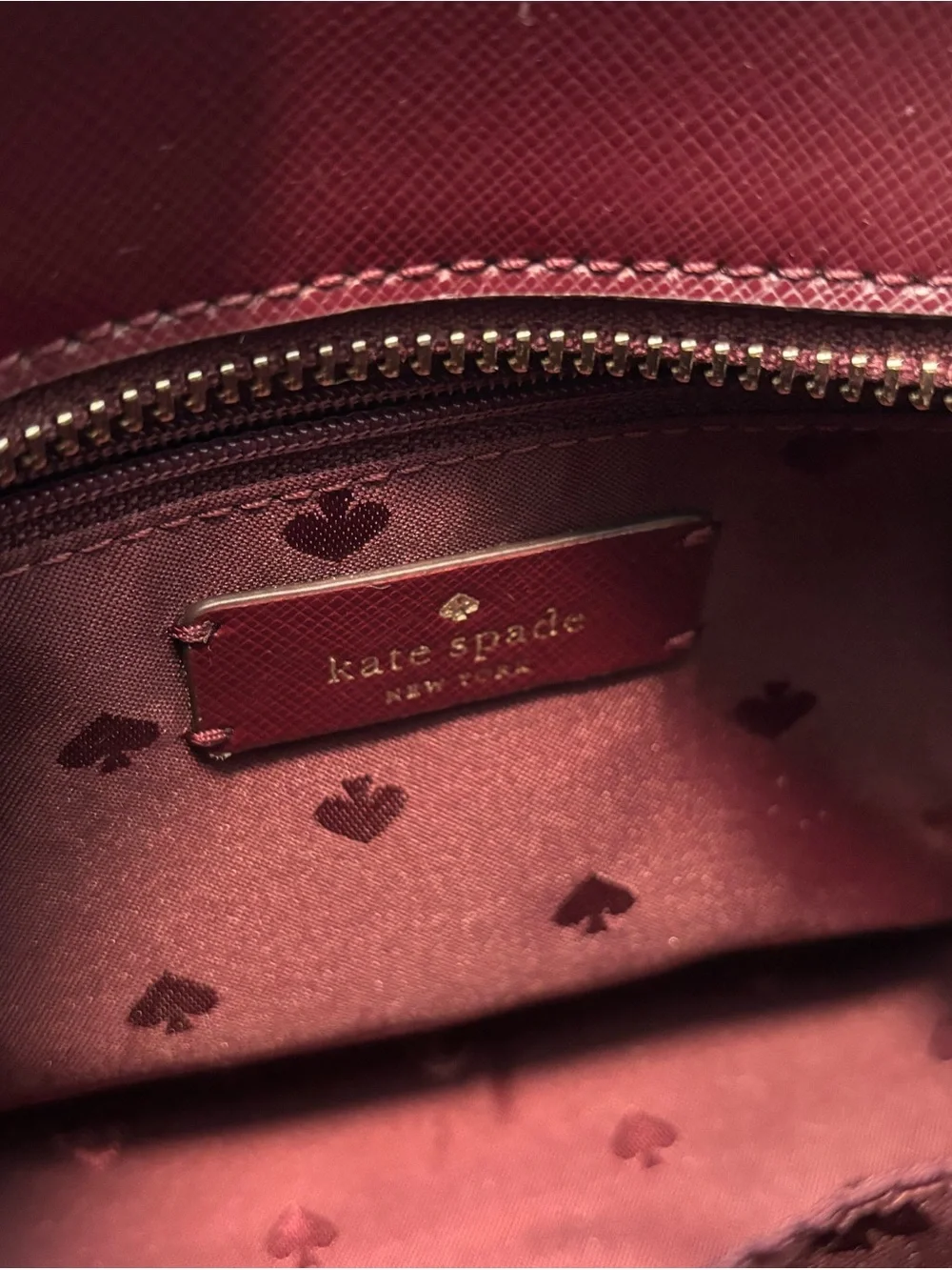 KATE SPADE ($359) Staci Small Satchel Bag in Cherrywood Saffiano Leather